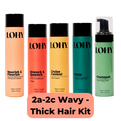 2a, 2b, 2c - Wavy Hair Kit