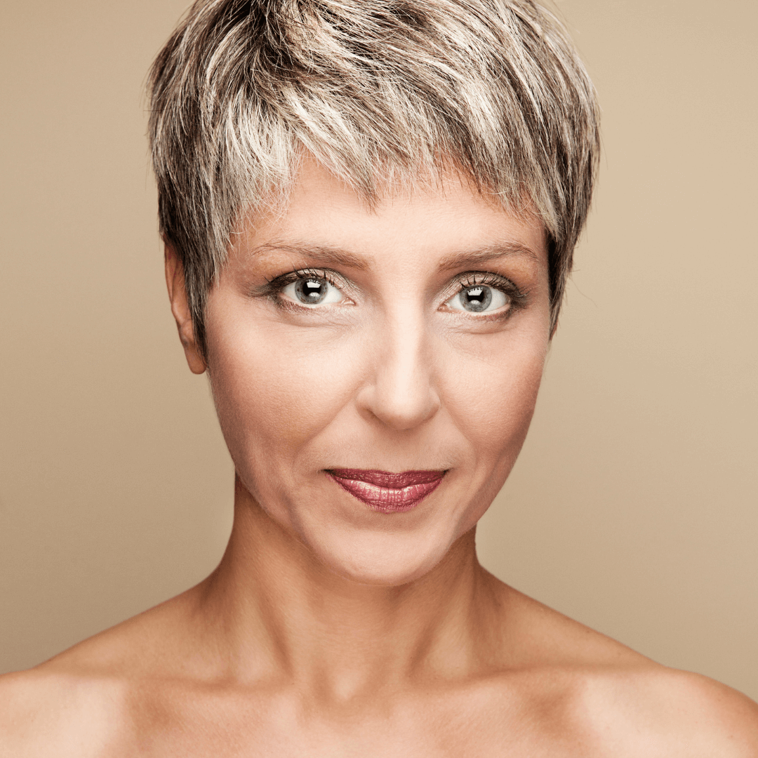 woman with short pixie cut