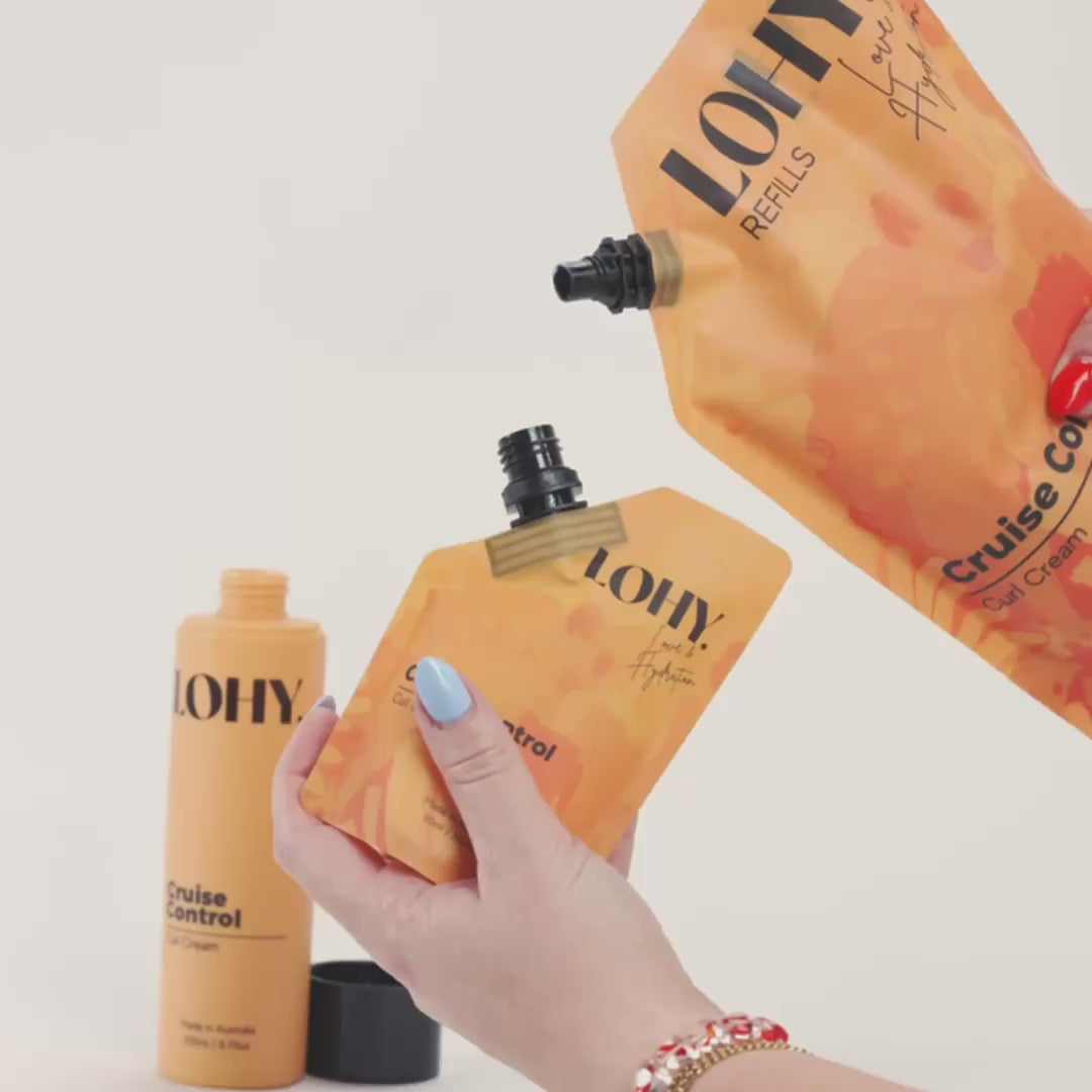 Load video: LOHY. refill pouches filling up LOHY. mini pouches and LOHY. 250ml bottles